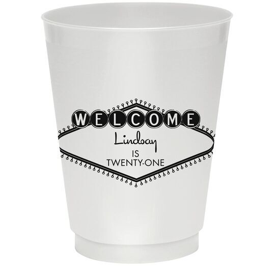 Welcome Marquee Colored Shatterproof Cups